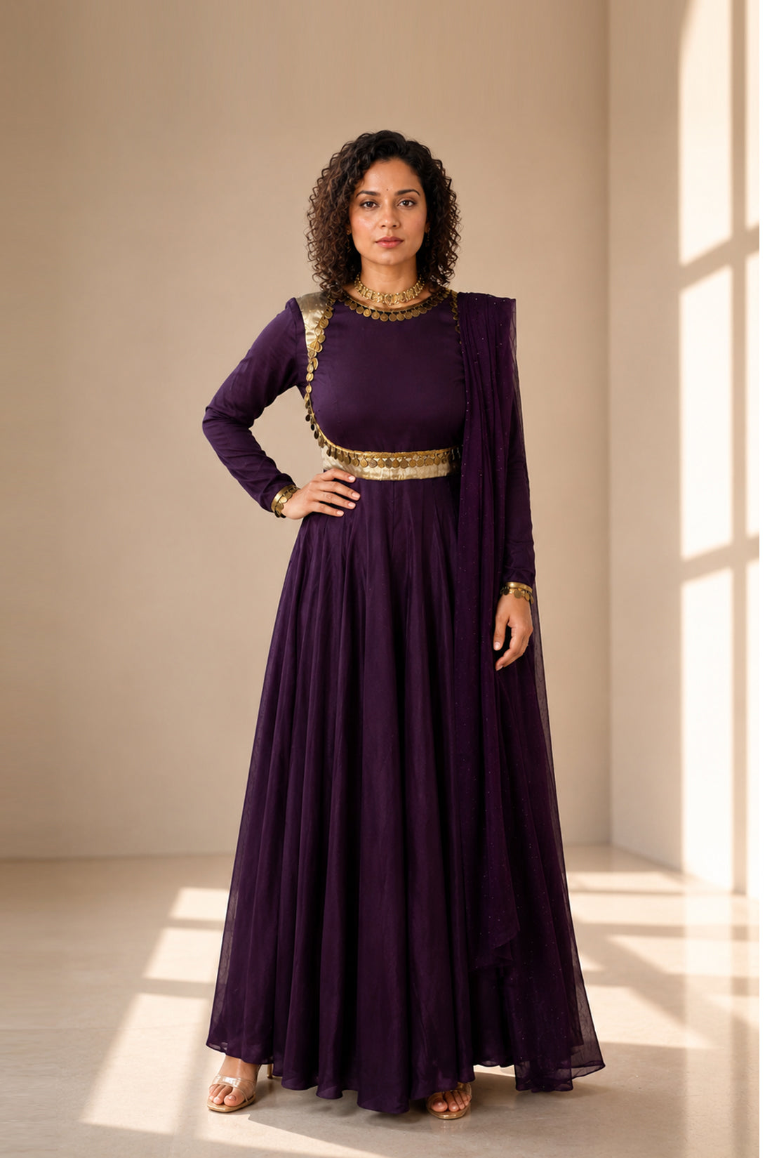 Aurelia Purple Anarkali Set