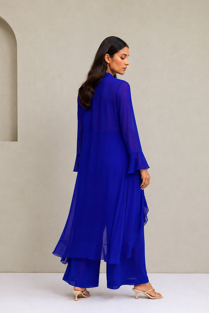Electric Blue Net Frill Co-Ord Set