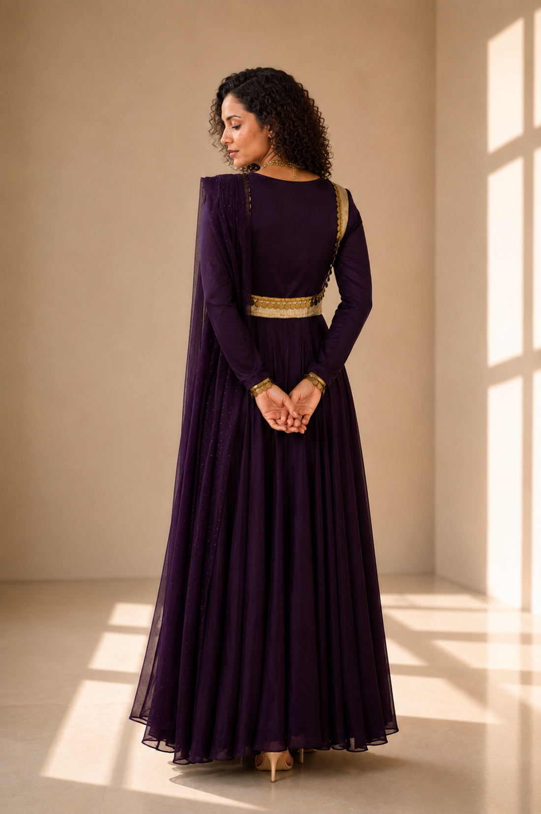 Aurelia Purple Anarkali Set