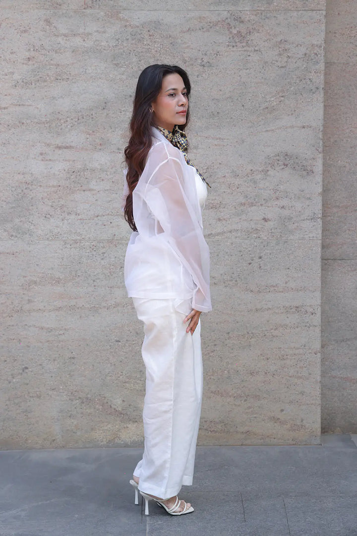 Ivory Aura Organza Co-Ord Set