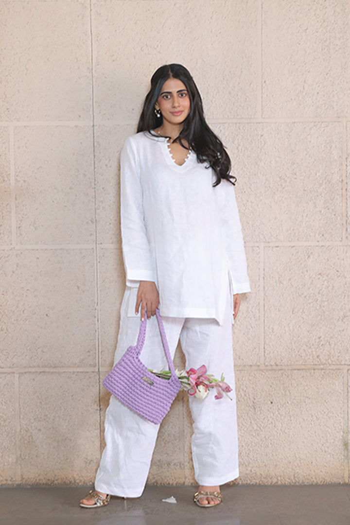 White Handloom Linen