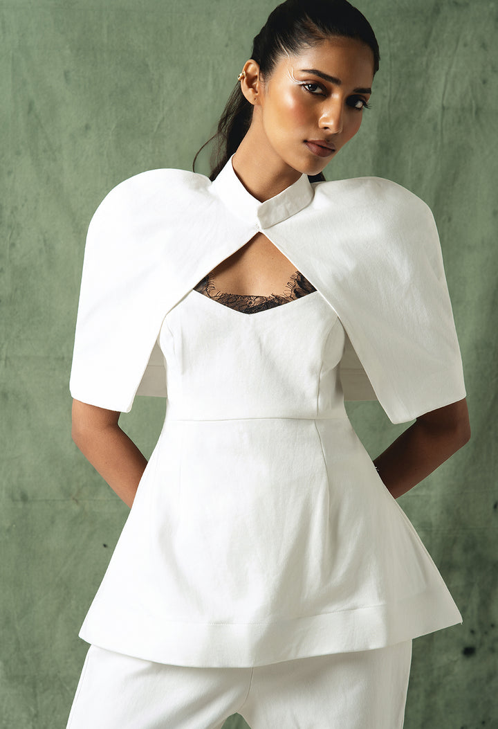 Ivory Lace Cape Co-Ord Set