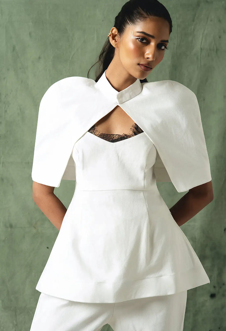 Ivory Lace Cape Co-Ord Set