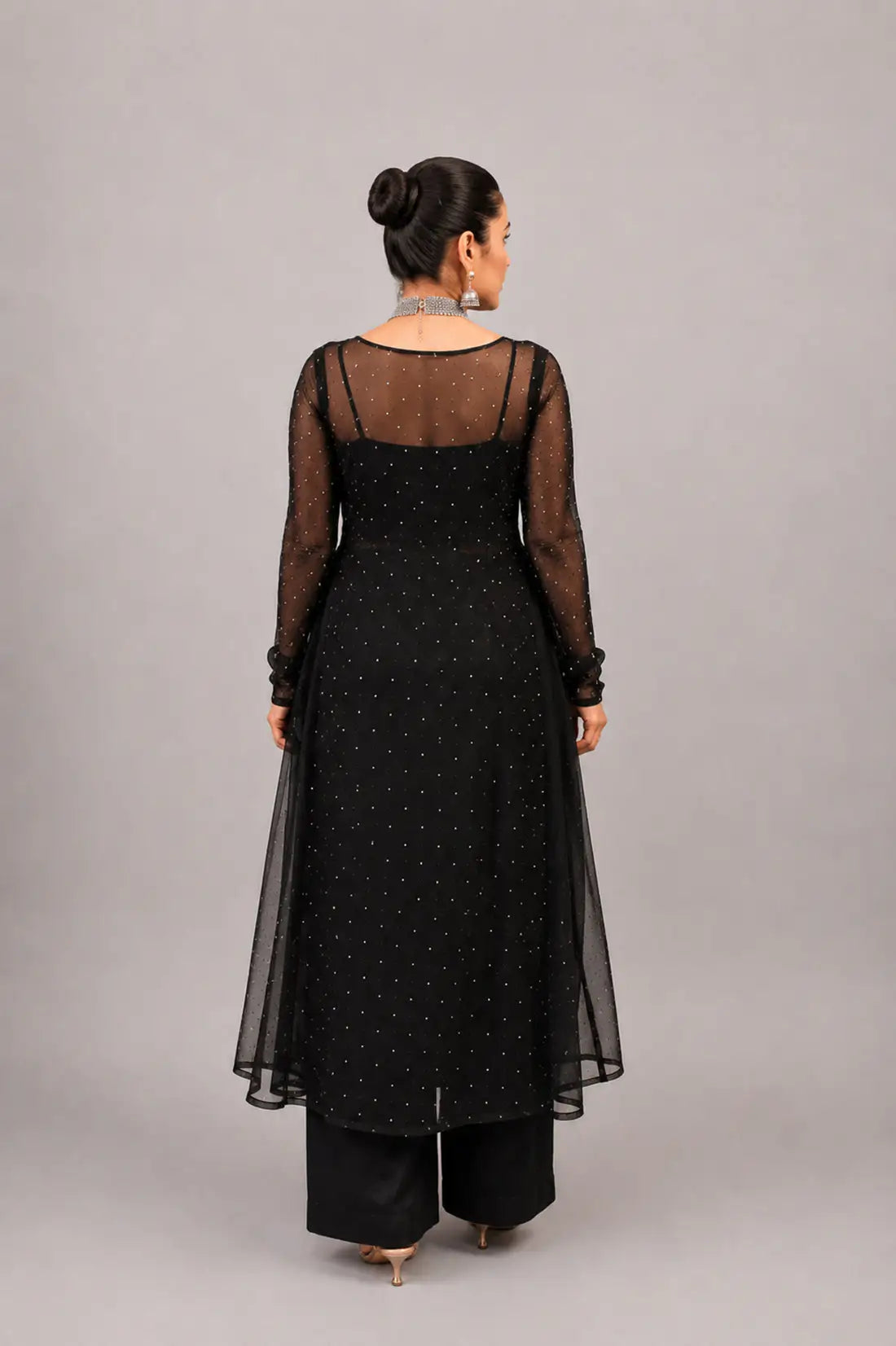 Noir Grace Embellished 3-Piece Suit Set