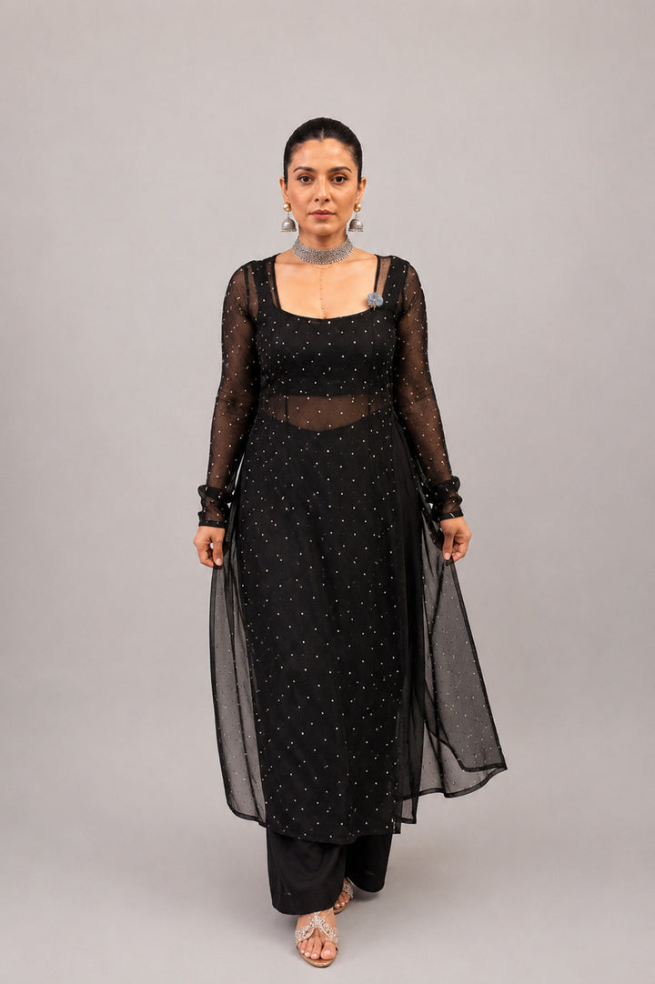 Noir Grace Embellished 3-Piece Suit Set