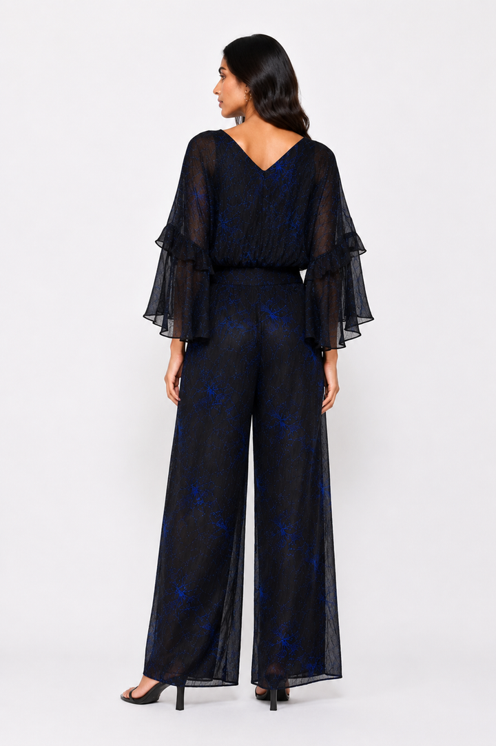 SAAN Print Flowy Frill Kurta Set
