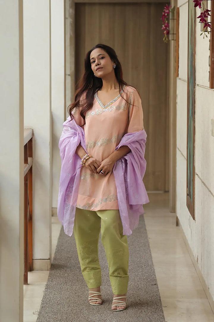 Pastel Grace Cotton Suit Set