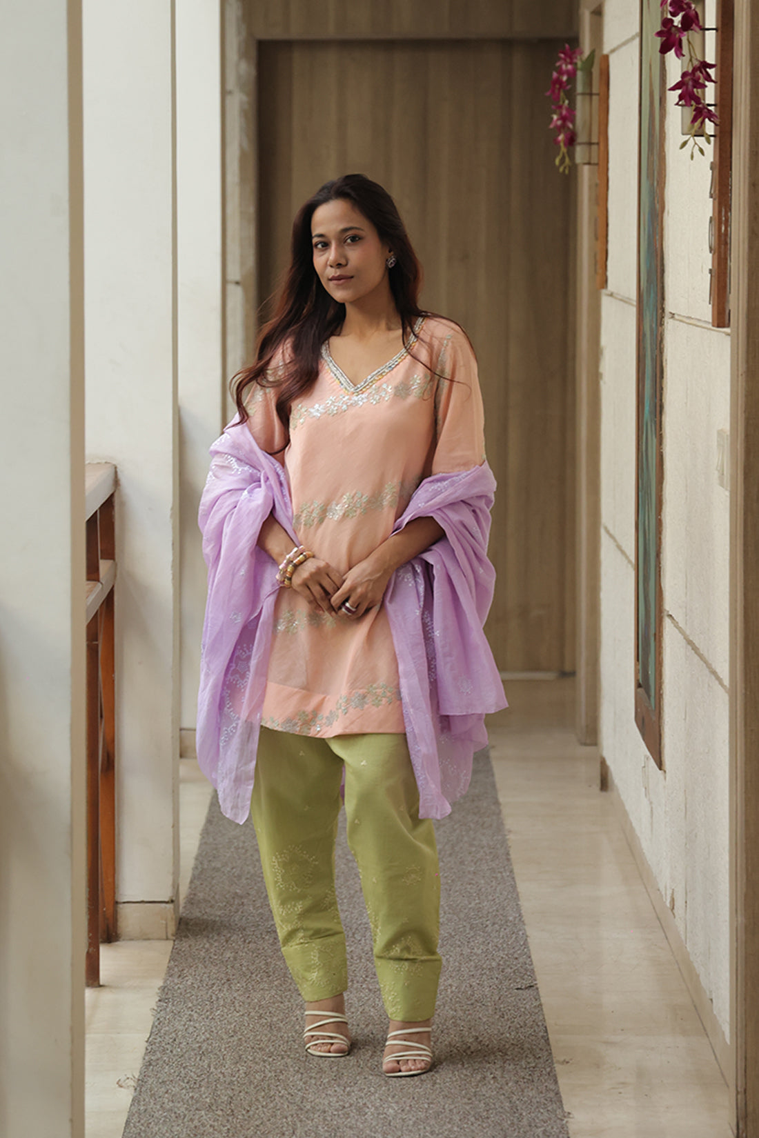 Pastel Grace Cotton Suit Set