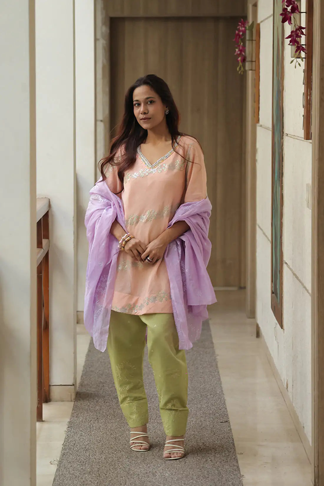 Pastel Grace Cotton Suit Set